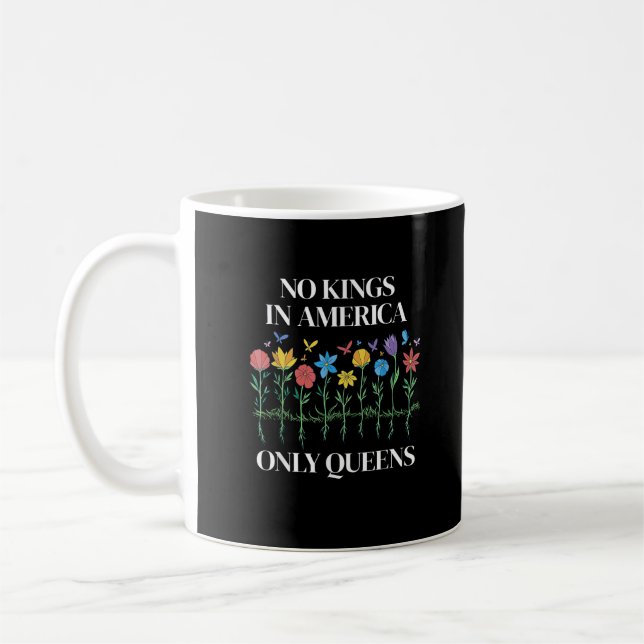 Taza De Café No Kings In America Only Queens Funny Queer Gay Pr (Izquierda)