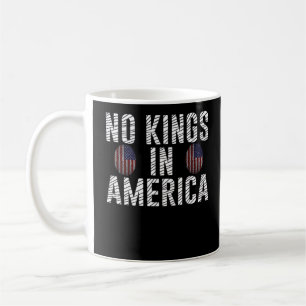 Taza De Café No Kings In America USA Flag Fingerprint Creative