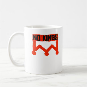 Taza De Café No Kings Protest Graphic Grunge Crown Clásico Ame