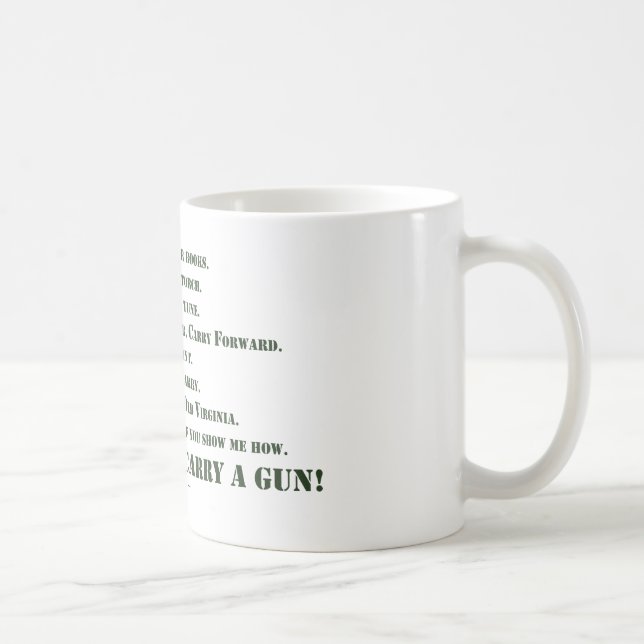 Taza De Café No llevaré un arma (Derecha)