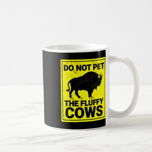 Taza De Café No Mascota A Las Vacas Fluffy Funny Bison Hallowee (Derecha)