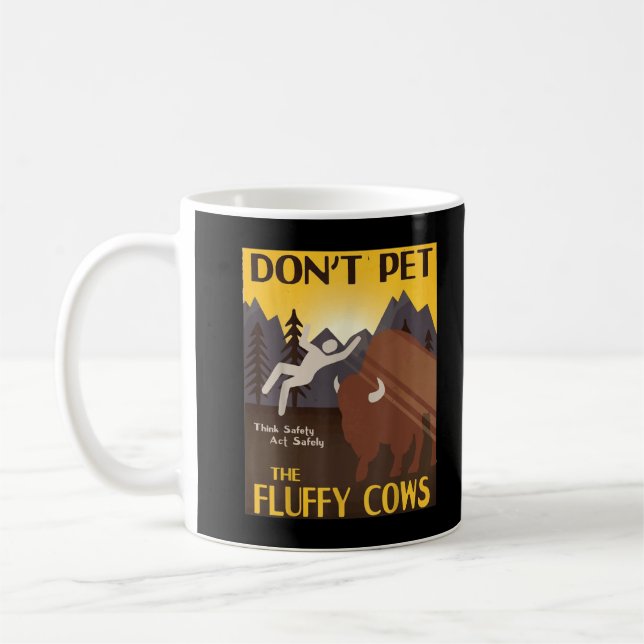 Taza De Café No Mascotas el búfalo de venado de vacas flacas (Izquierda)