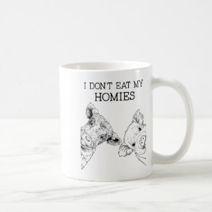 Taza De Café No Me Como a Mis Cuates Divertida Granja Vegana Ve