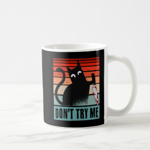 Taza De Café No me intentes, Moody Cat con un mensaje de invita