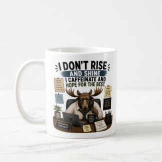 Taza De Café No me levanto y brillo, me cafeino