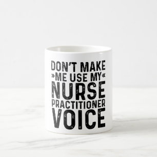 Taza De Café No me obligues a usar mi voz profesional de enferm