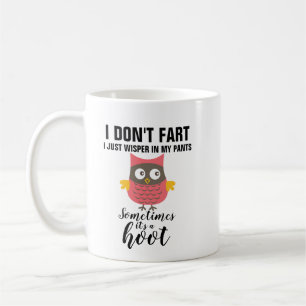 Taza De Café No me peo, solo susurro un búho ululante Regalo di