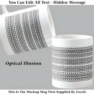 Taza De Café No me siento muy divertido e oculto mensaje 124BW 