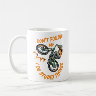 Taza De Café no me sigas bicicleta de montaña divertida