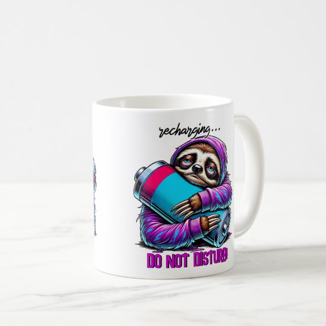 Taza De Café No molestar recargando (Anverso derecho)