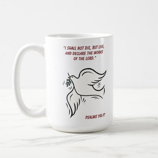 Taza De Café No moriré sino salmos vivos 118 (Izquierda)