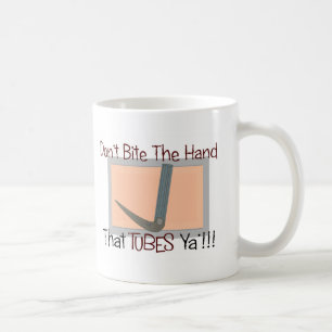 Taza De Café No muerda la mano esa los TUBOS YA