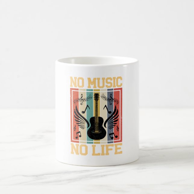 Taza De Café No Music No Life Coffee Mug (Centro)