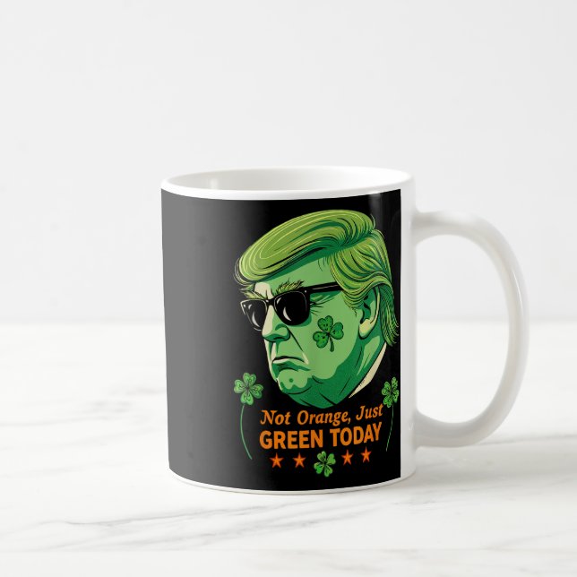 Taza De Café No Naranja, solo verde - Día de San Patricio Trump (Derecha)