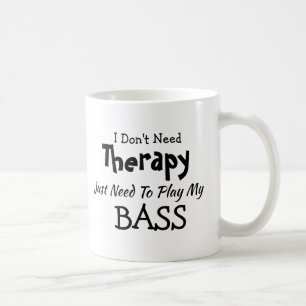 Taza De Café No necesitas terapia, solo juegas BASS Nochebuena 