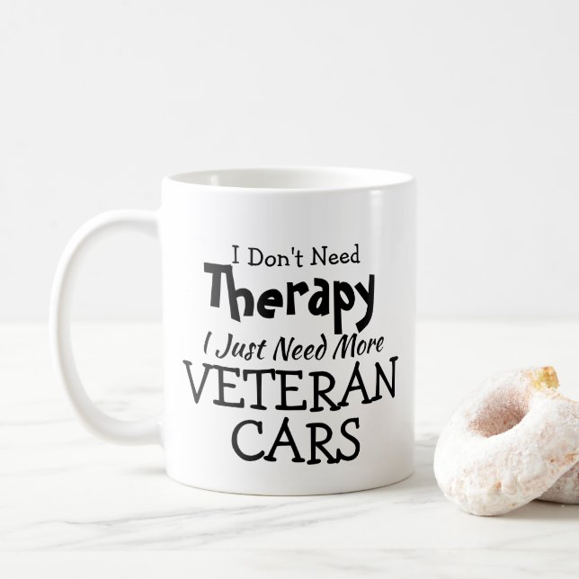 Taza De Café No necesitas terapia sólo veteranos autos Navidad  (Con donut)