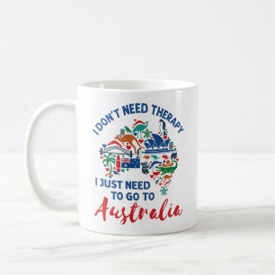 Taza De Café No necesito terapia para ir a Australia