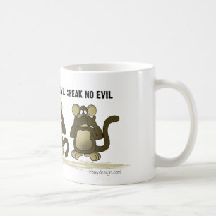 Taza De Café No oiga ningún mono del mal