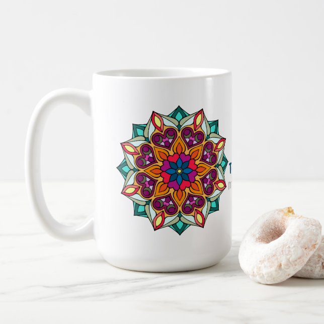 Taza De Café No Olviden Sonreír. (Con donut)