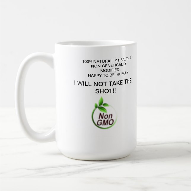 Taza De Café No OMG, sano y feliz café Mug (Izquierda)