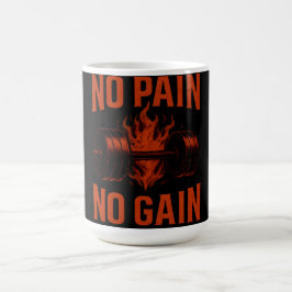 Taza De Café No Pain No Gain – Motivación Clásica de Gimnasio