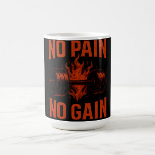 Taza De Café No Pain No Gain – Motivación Clásica de Gimnasio