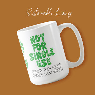 Taza De Café 🌍 No Para Un Solo Uso   De Inspiración Ecológica