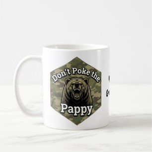 Taza De Café No Pinches al Papi Oso Grizzly Divertido y Áspero