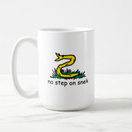 Taza De Café No pisotear a la serpiente memes parodia de Gadsde