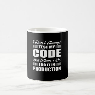 Taza De Café No pruebo siempre mis programadores del código