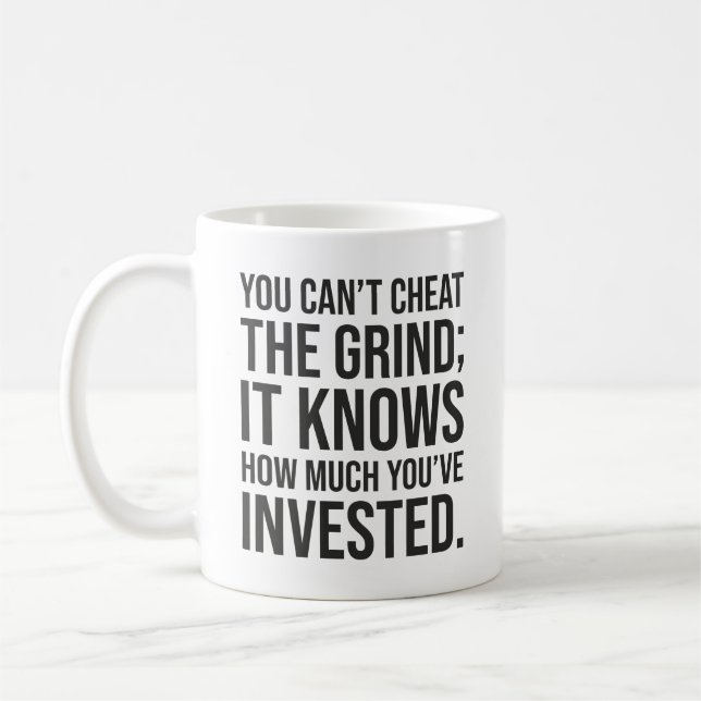 Taza De Café No puedes engañar a la gente - Motivacional (Izquierda)
