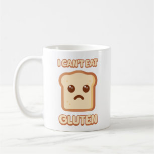Taza De Café ¡No puedo comer Gluten! Personalizado de pan de co