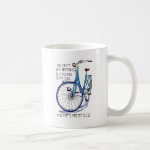 Taza De Café No puedo comprar felicidad, bicicleta azul