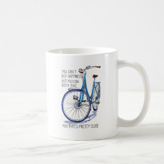 Taza De Café No puedo comprar felicidad, bicicleta azul