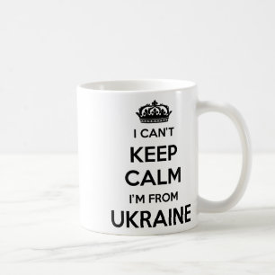 Taza De Café No puedo estar calmada soy del país Ucrania