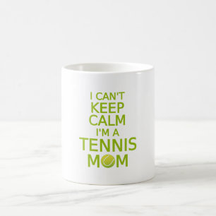 Taza De Café No puedo guardar calma, yo soy una mamá del tenis