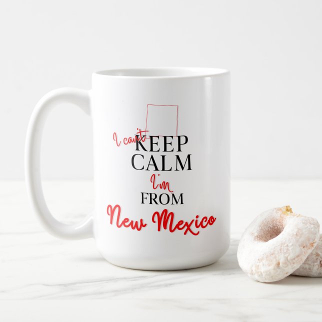 Taza De Café No puedo mantener la calma soy de Nuevo México (Con donut)