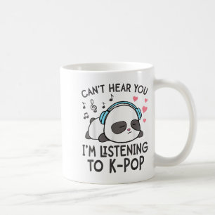 Taza De Café No puedo oírte estoy escuchando a mujeres kawaii d
