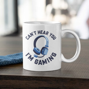 Taza De Café No puedo oírte estoy jugando