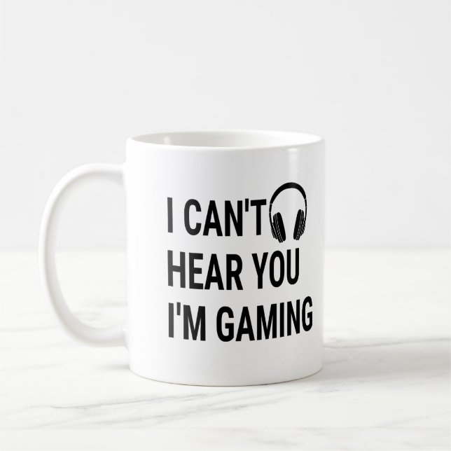 Taza De Café No puedo oírte estoy jugando (Izquierda)
