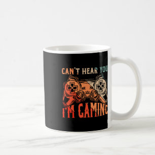 Taza De Café No puedo oírte, estoy jugando con camiseta, divert