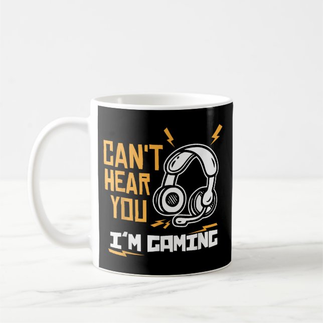 Taza De Café No puedo oírte estoy jugando - Gamer y Gamer (Izquierda)