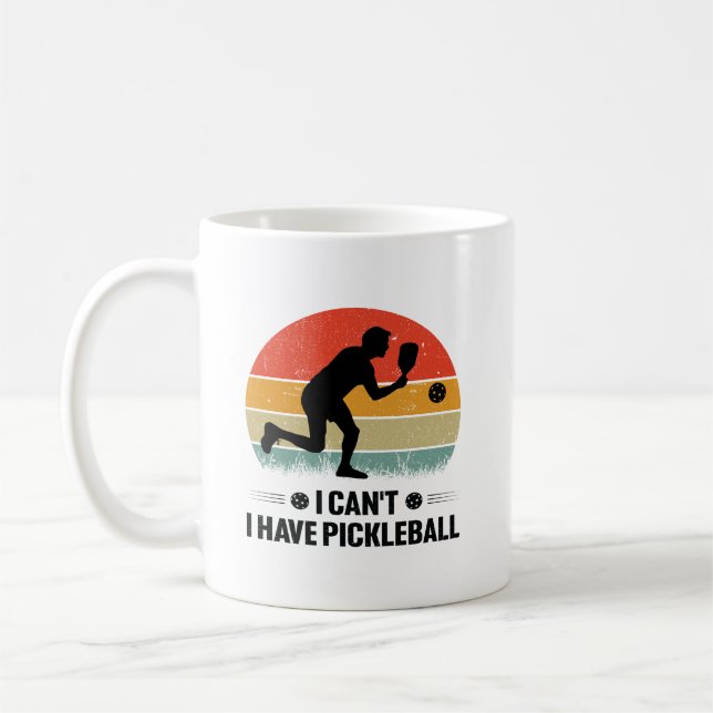 Taza De Café No puedo tener pickleball, Pickleball Lover (Izquierda)