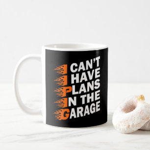 Taza De Café No puedo, tengo planes en el garaje Mecánico papá