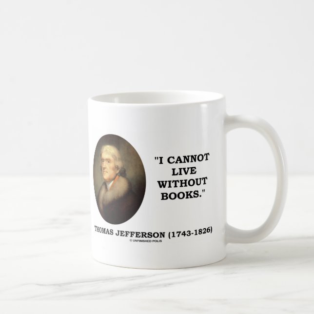 Taza De Café No puedo vivir sin los libros (Derecha)