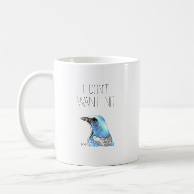 Taza De Café No quiero crubos (Florida Scrub Jay) (Izquierda)