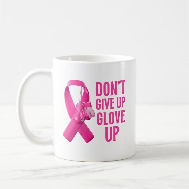 Taza De Café No renuncies a la conciencia del cáncer de boxeo (Izquierda)