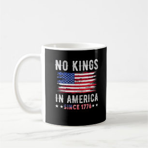 Taza De Café No Reyes En América Vintage Patriótico Independenc