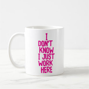 Taza De Café "No sé..." Colaborador de Office divertido