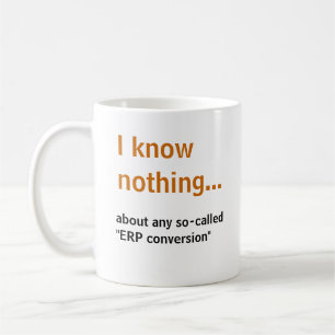 Taza De Café No sé nada. .about ninguna conversión supuesta d